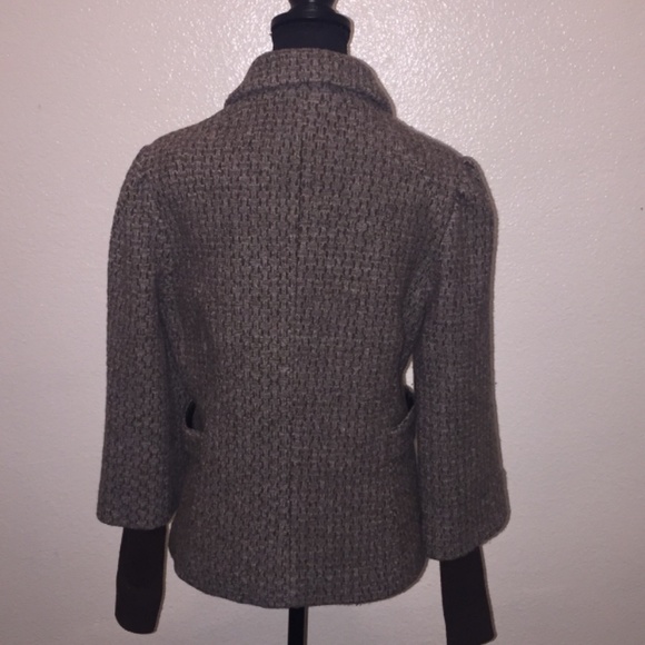 Espresso brown wall Icelandic bill sleeve short waisted coat - Picture 7 of 12